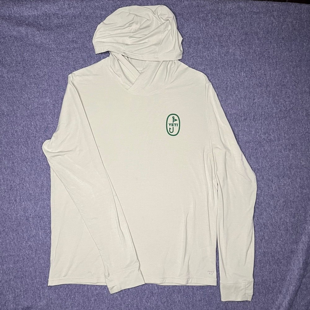 Free Fly Yeti Bamboo Lightweight Hoodie Mens Small Sage Light Green Outdoorsman